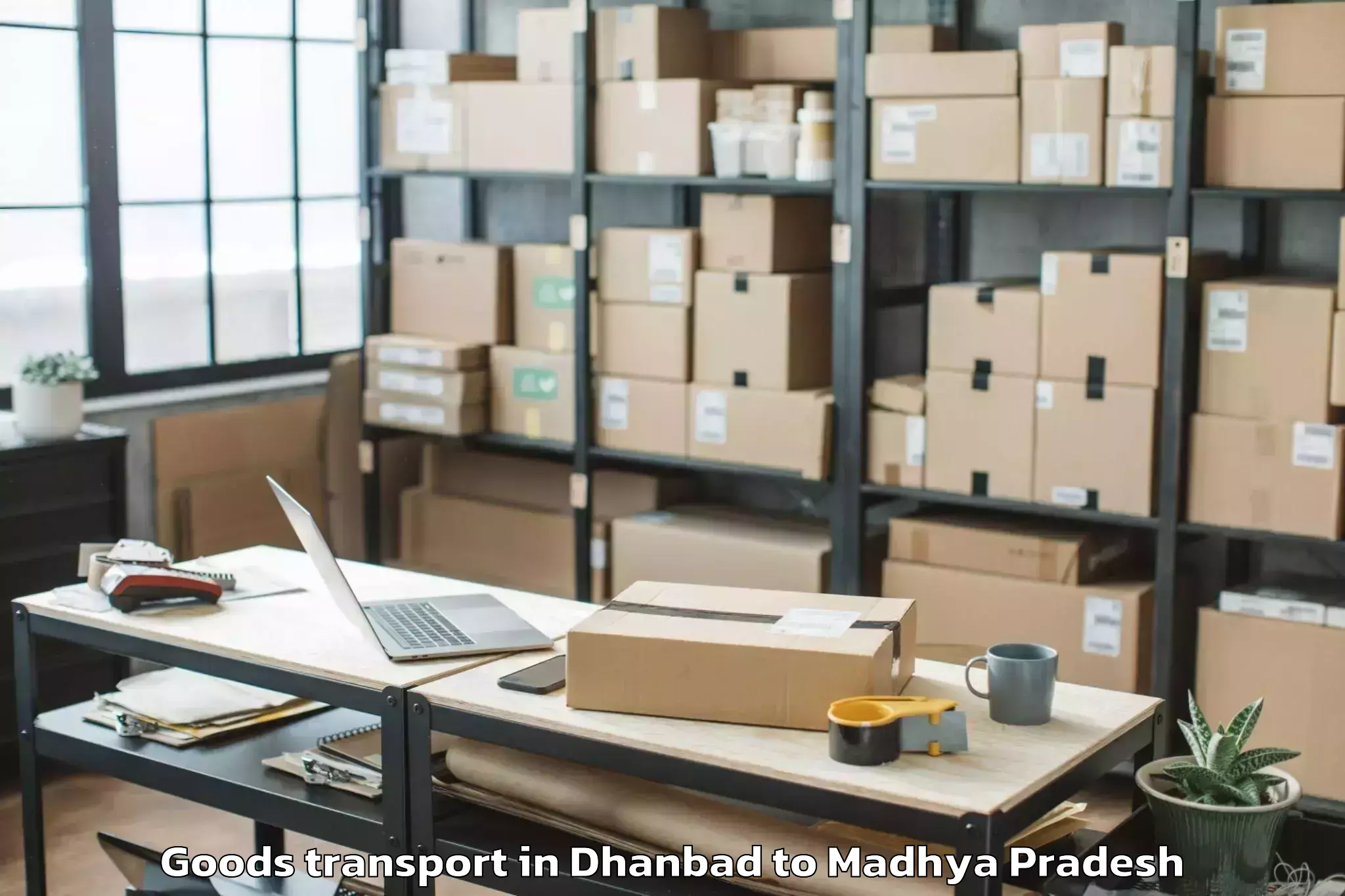 Reliable Dhanbad to Majhauli Goods Transport